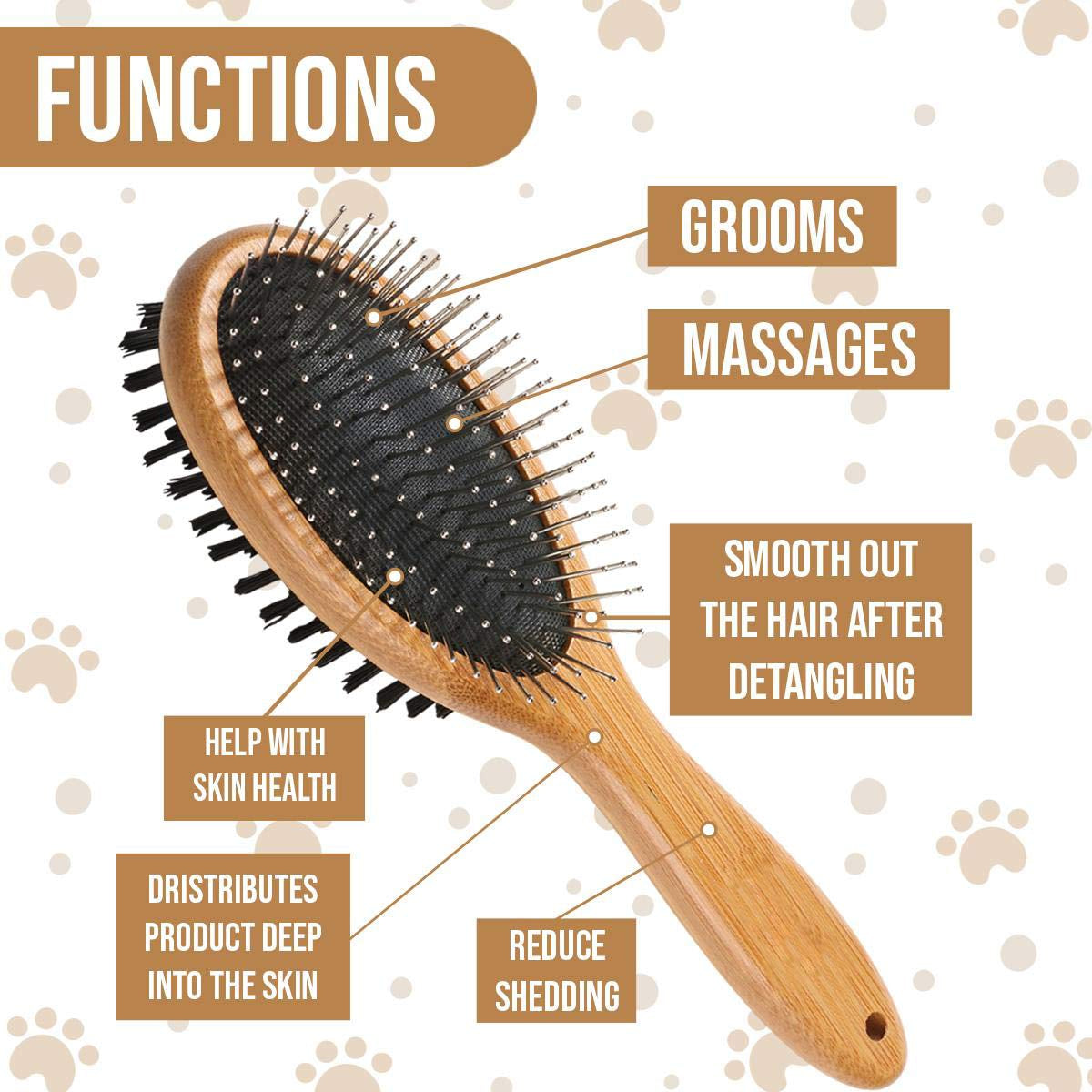 Bamboo Grooming Brush — Everyday Brushing & Finishing