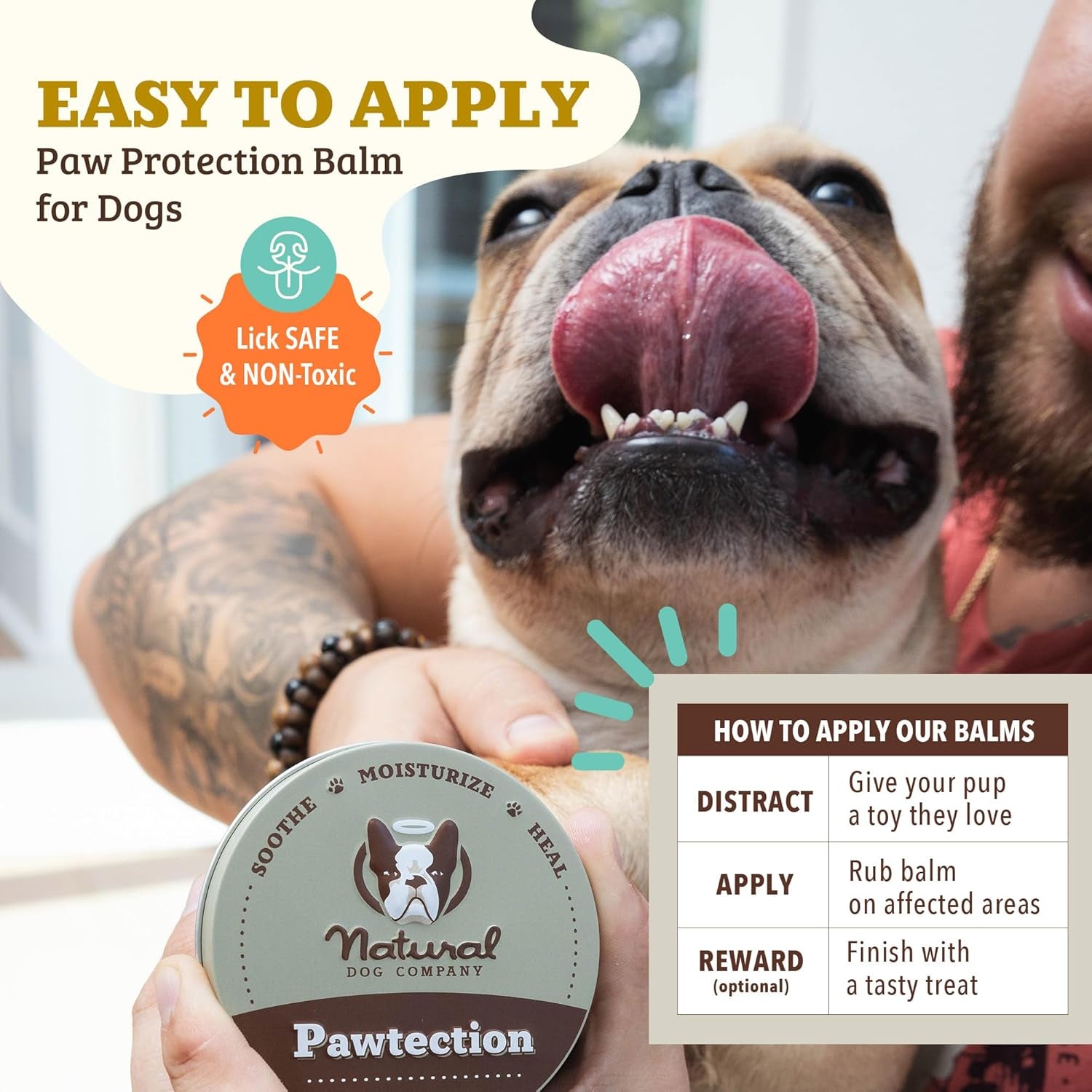 Pawtection Dog Paw Balm — Protects & Soothes Dry, Cracked Pads 