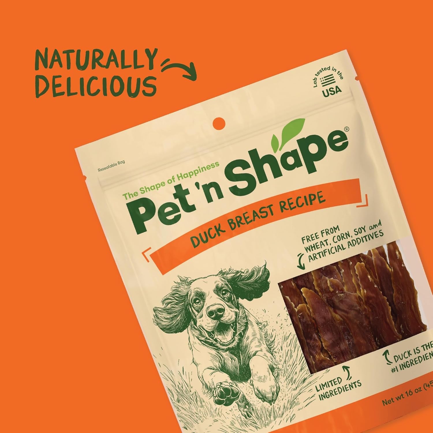 Pet 'n Shape Duck Breast Jerky — Natural, High-Protein Dog Treats