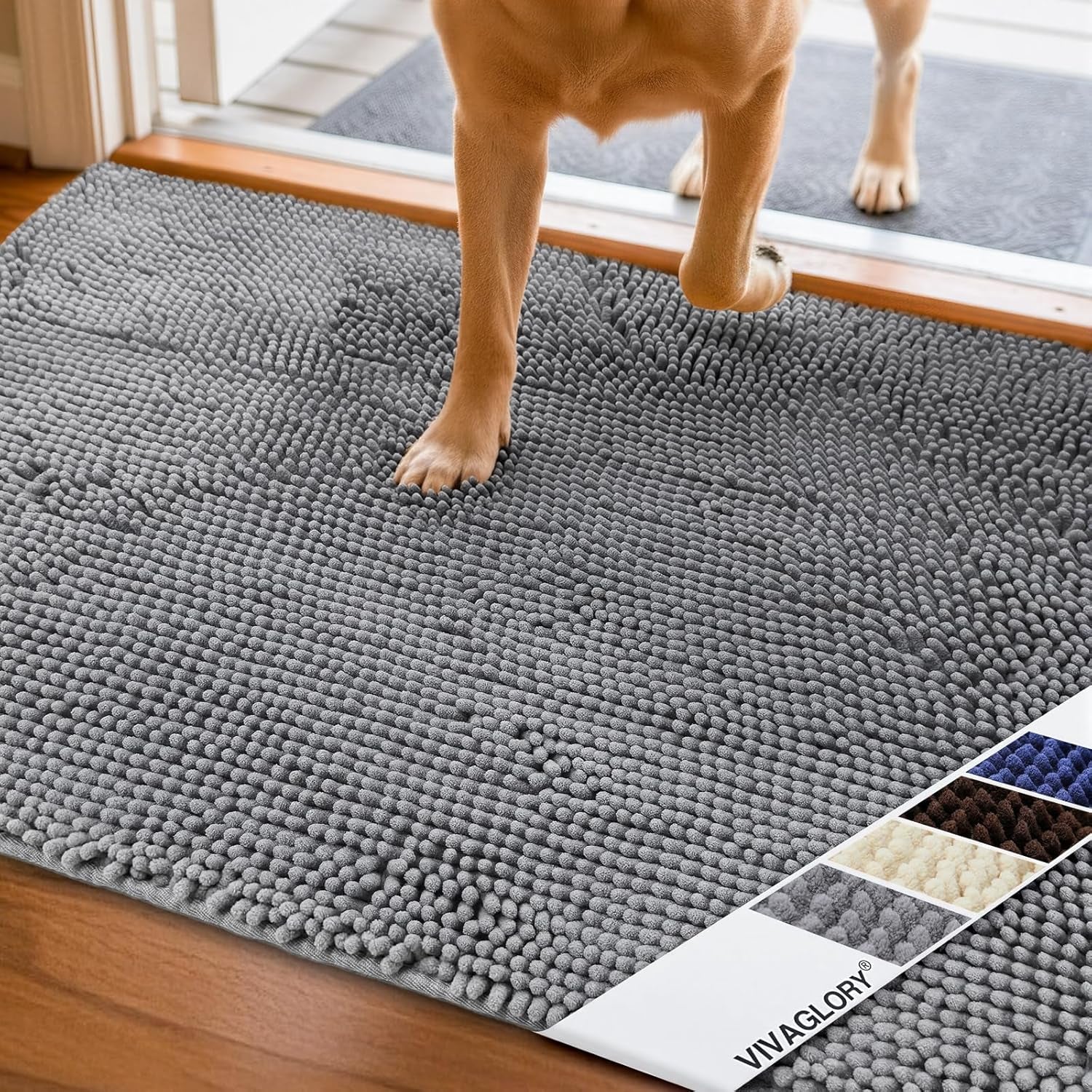 Muddy Paw Door Mat — Absorbent, Waterproof Dirt Trapper (35"×25")