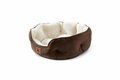 Calming Round Dog Bed (Soft Bolster for Small Dogs & Puppies)