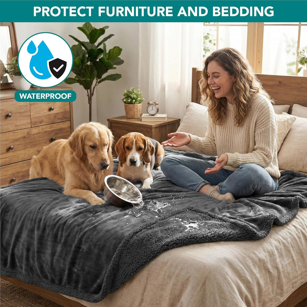 Waterproof Dog Blanket — Cozy on Top, Leak-Proof Underneath