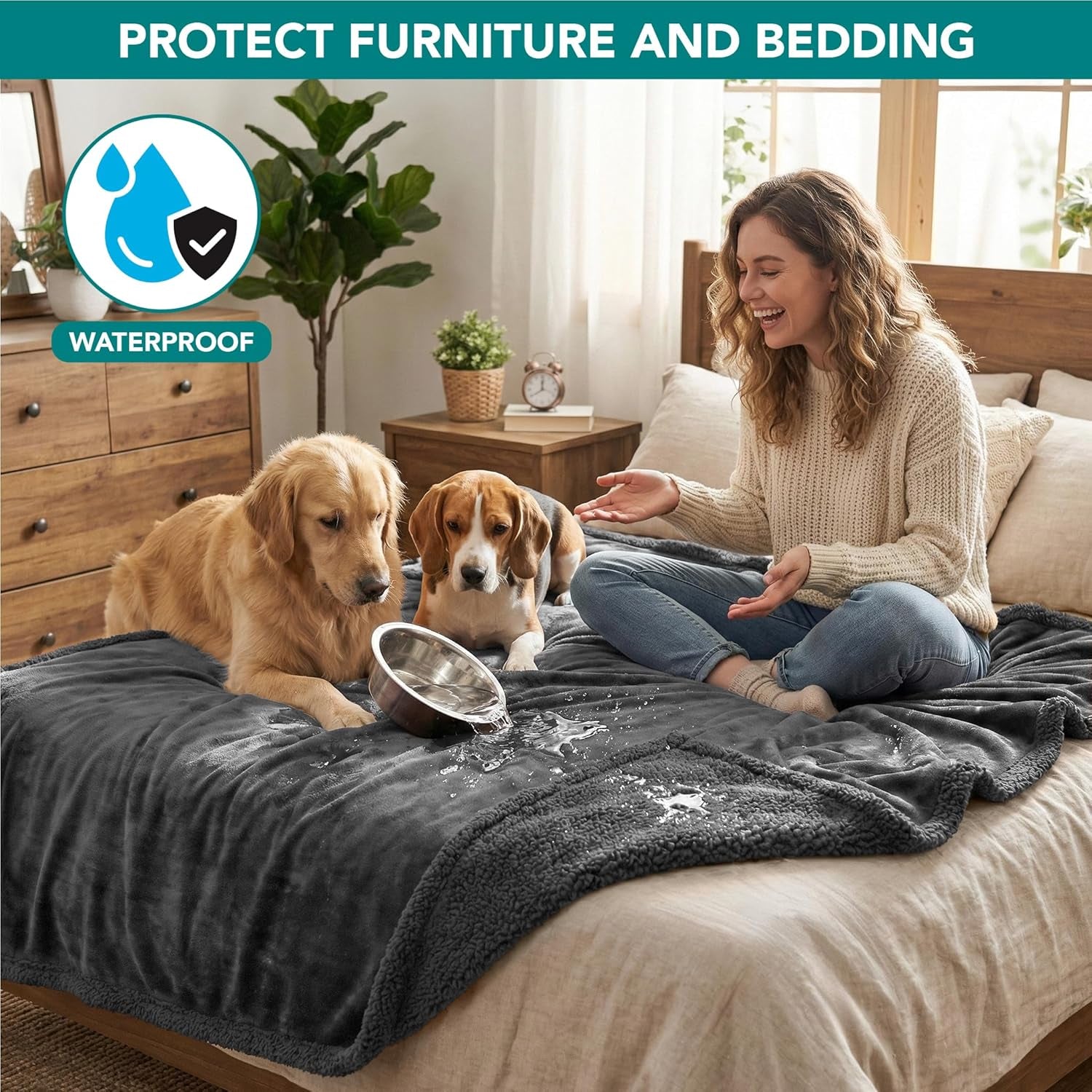 Waterproof Dog Blanket — Cozy on Top, Leak-Proof Underneath