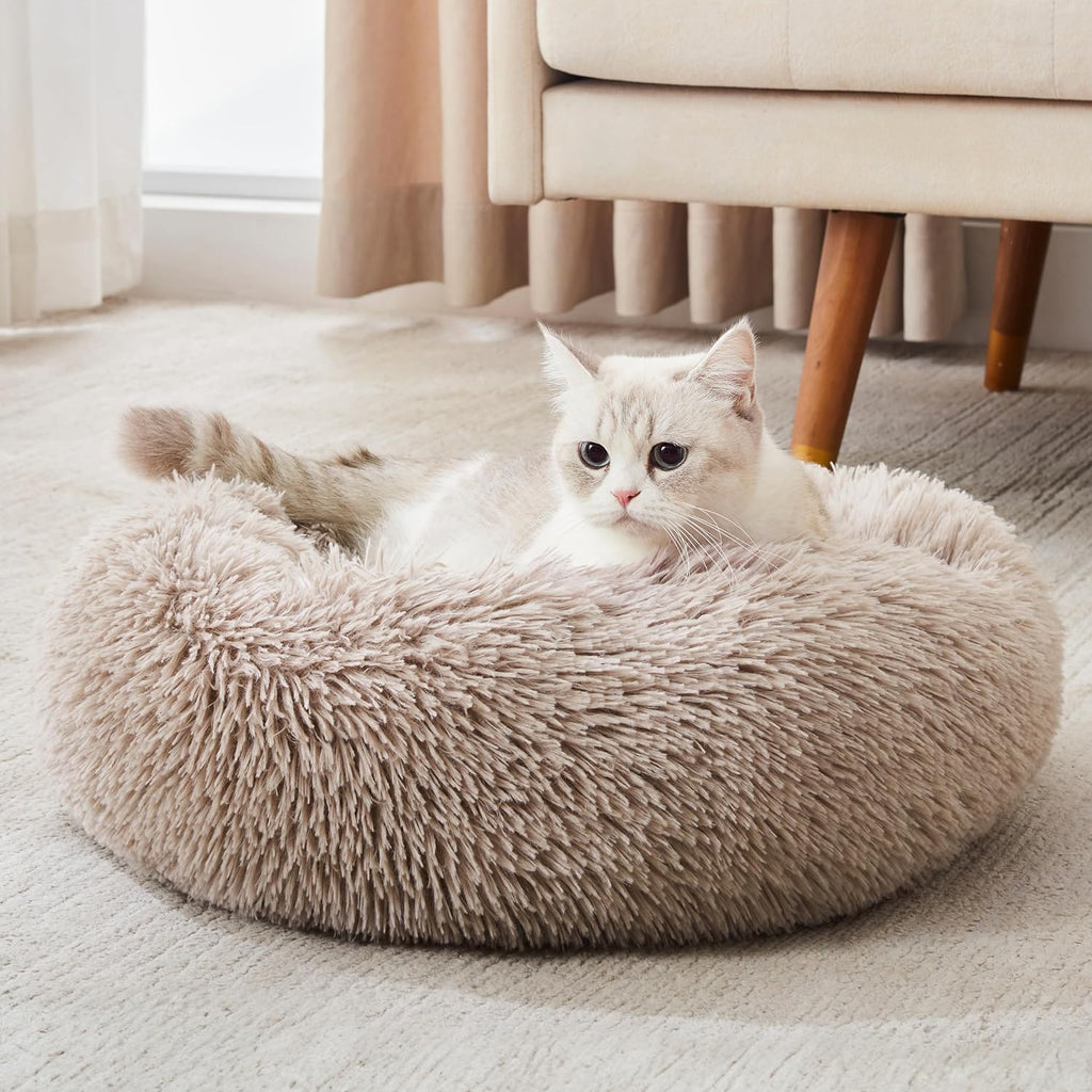 Calming Anti-Anxiety Donut Cuddler Bed — Soft Faux Fur (20"/24"/27"/30")