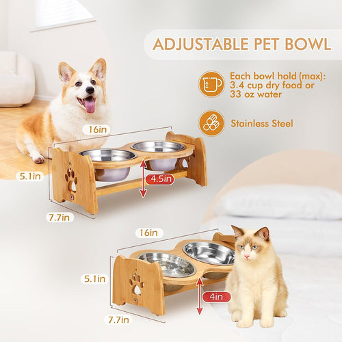 Elevated Dog Bowls — Raised Feeder for Better Posture & Digestion