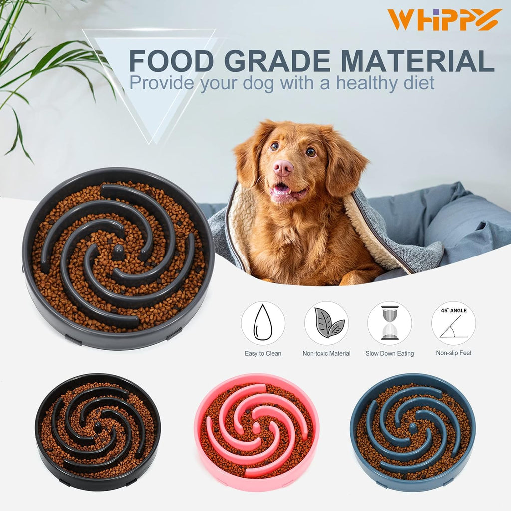 Slow Feeder Dog Bowl — Stops Gulping, Aids Digestion, Prevents Regurgitation