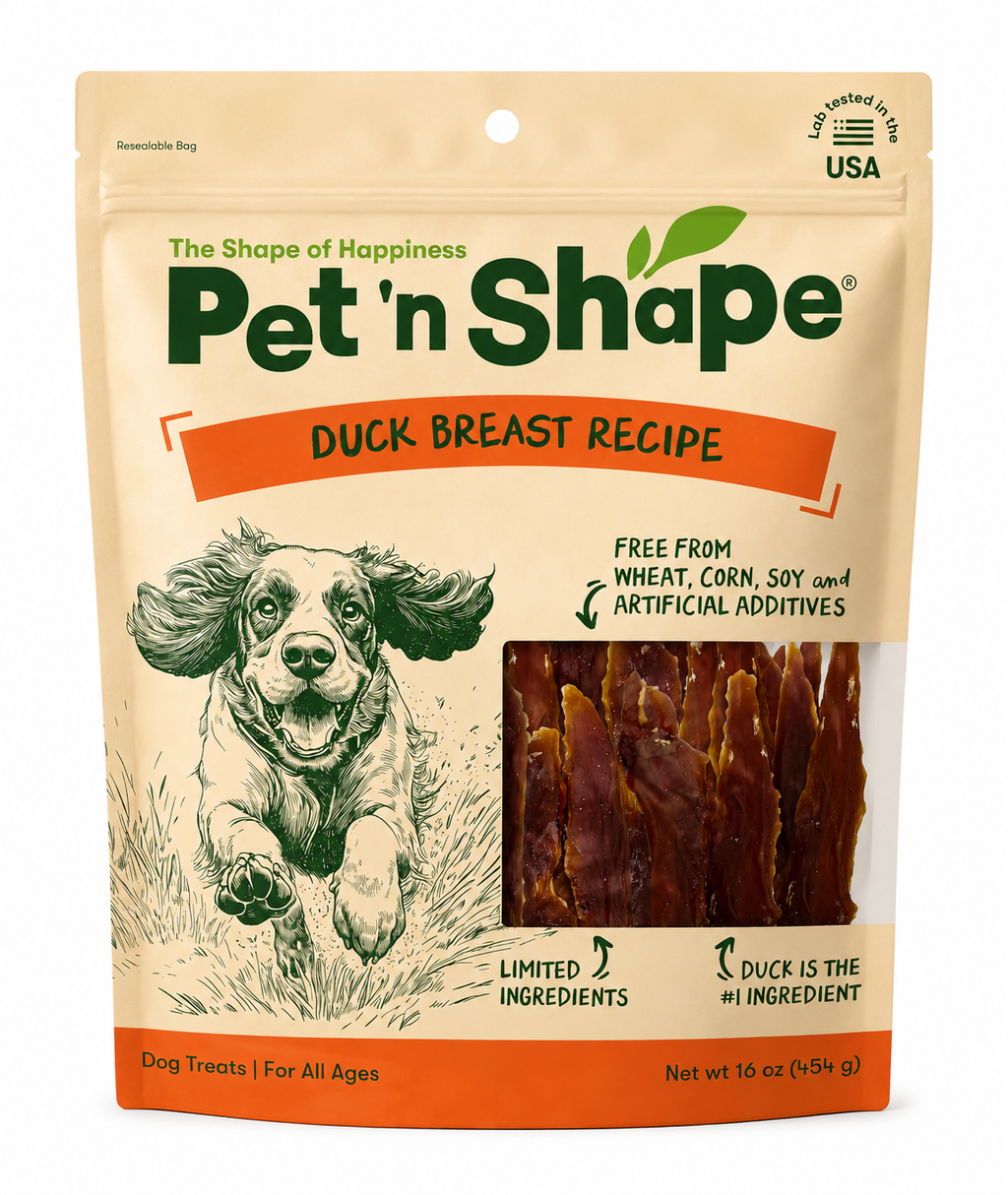 Pet 'n Shape Duck Breast Jerky — Natural, High-Protein Dog Treats