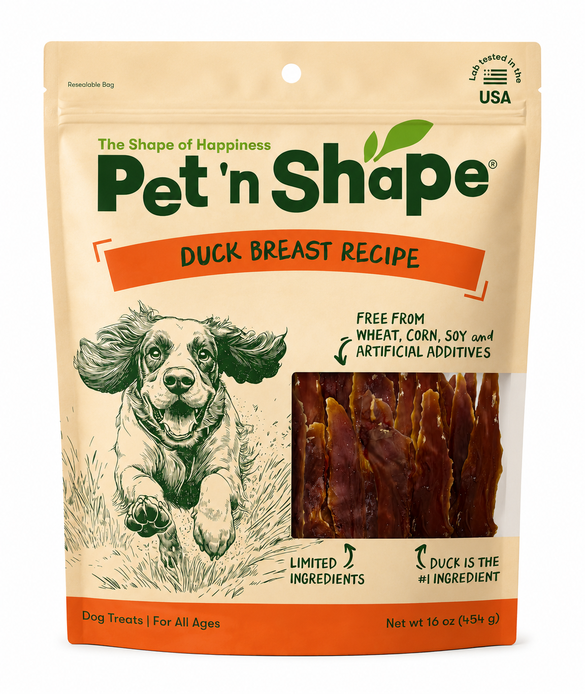 Pet 'n Shape Duck Breast Jerky — Natural, High-Protein Dog Treats
