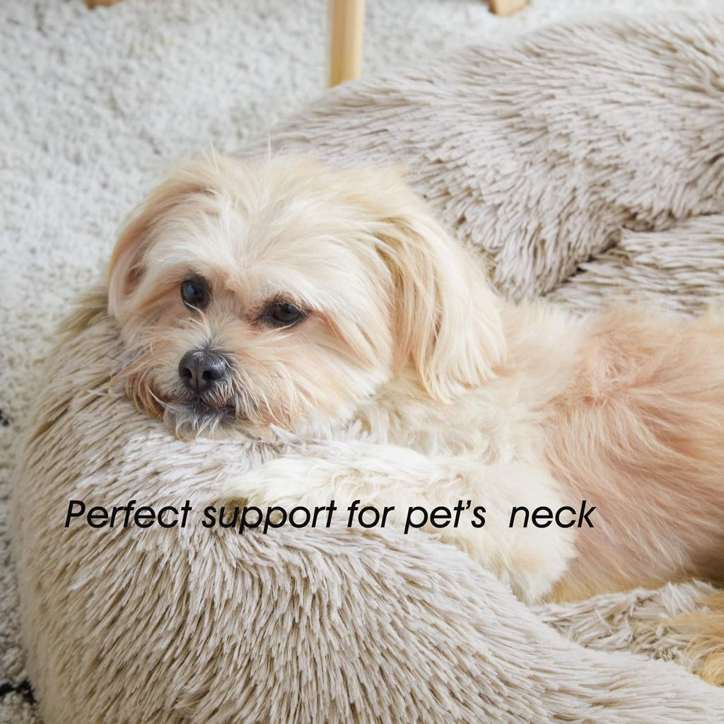 Calming Anti-Anxiety Donut Cuddler Bed — Soft Faux Fur (20"/24"/27"/30")
