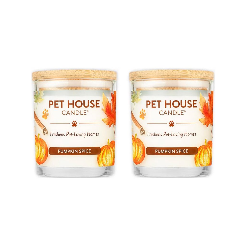 Pet House Fall Candle (2-Pack) — Eliminates Pet Odors, Long Burn