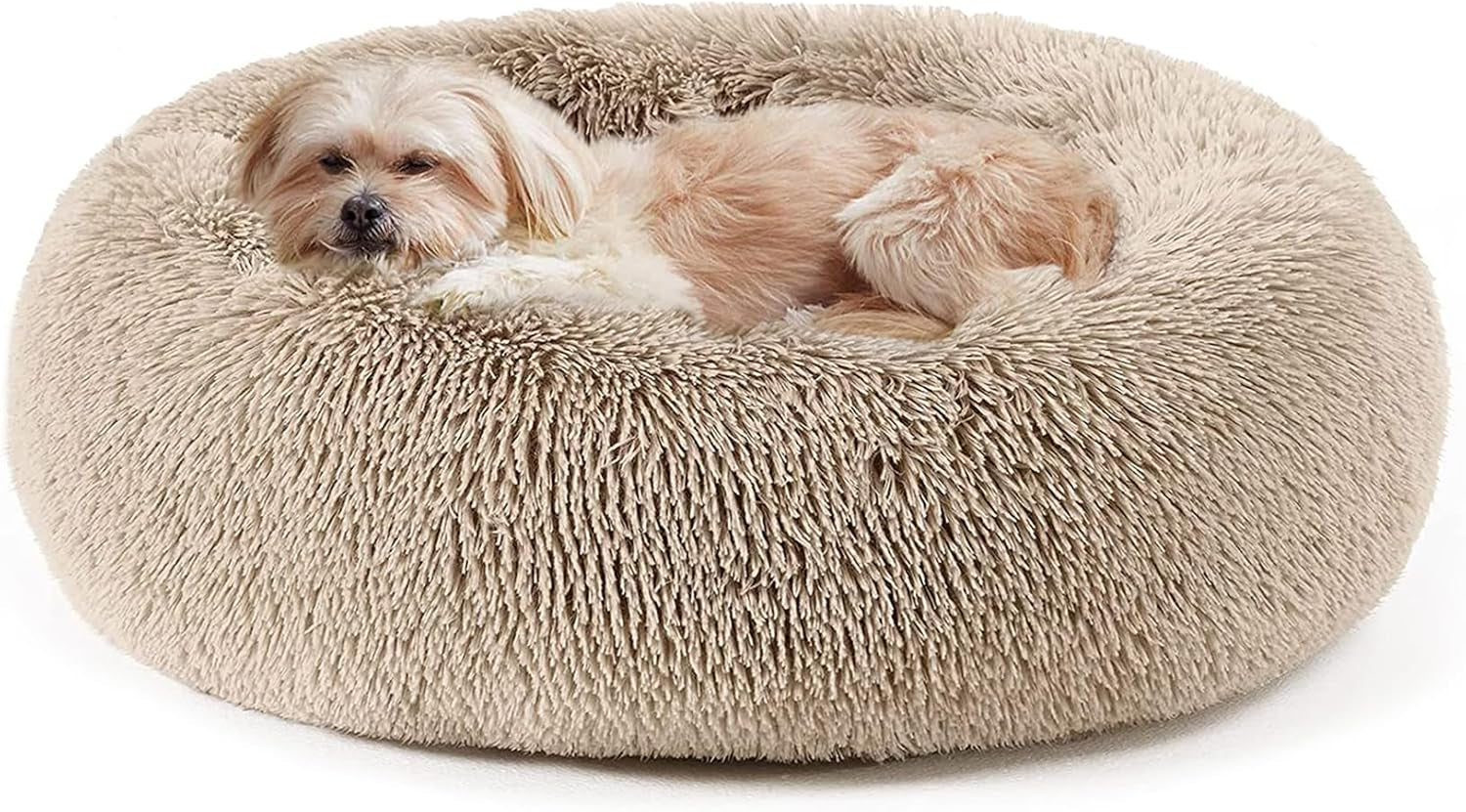 Calming Anti-Anxiety Donut Cuddler Bed — Soft Faux Fur (20"/24"/27"/30")