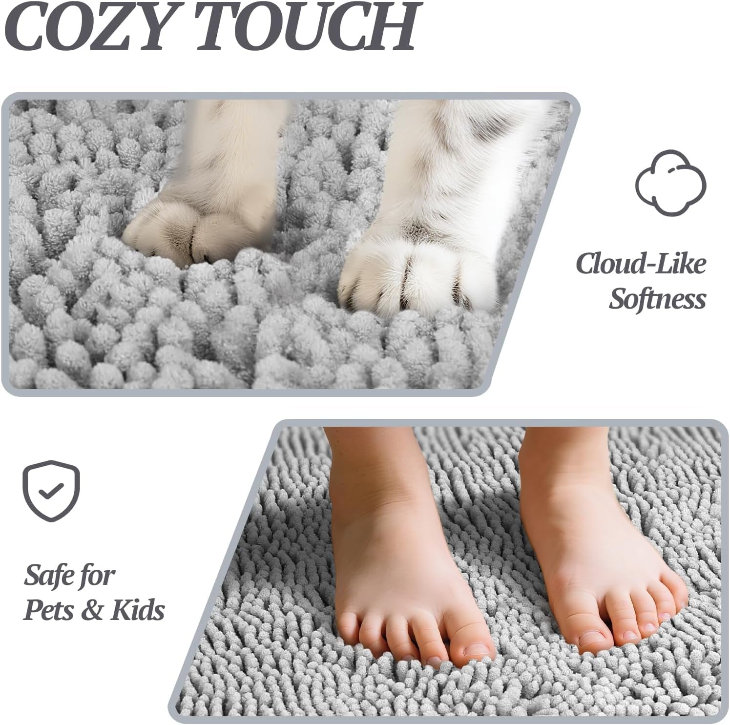 Muddy Paw Door Mat — Absorbent, Waterproof Dirt Trapper (35"×25")
