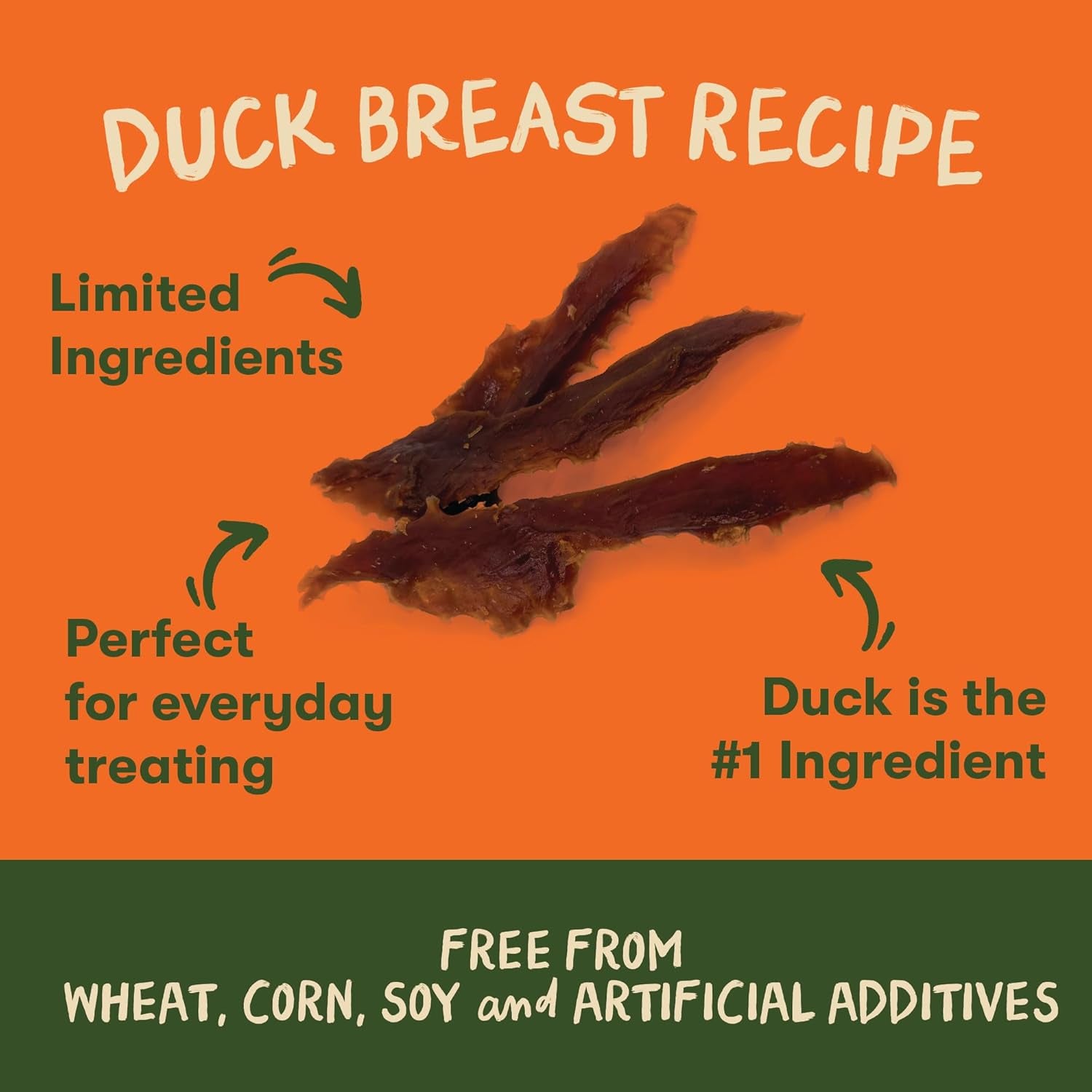 Pet 'n Shape Duck Breast Jerky — Natural, High-Protein Dog Treats